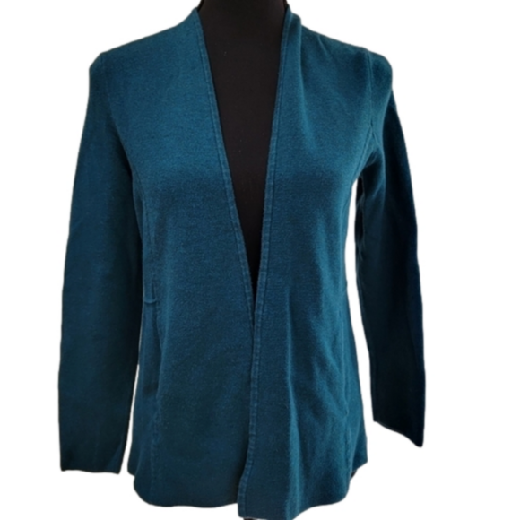 Talbots Sweaters - 𝅺talbot Teal Two Pocket Sweater Cardigan Size P